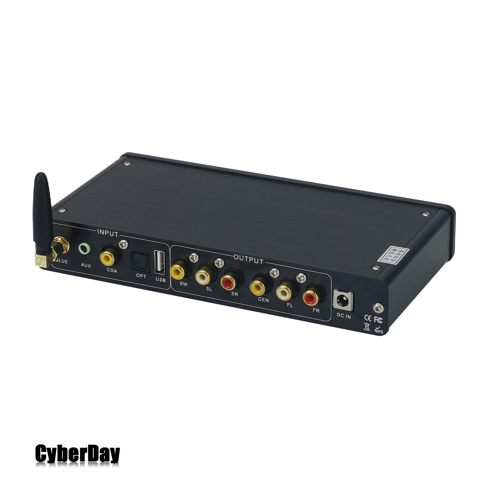 DT03 HiFi Audio Player Bluetooth/USB/Optical Fiber/Coaxial/AUX Input to 5.1-CH