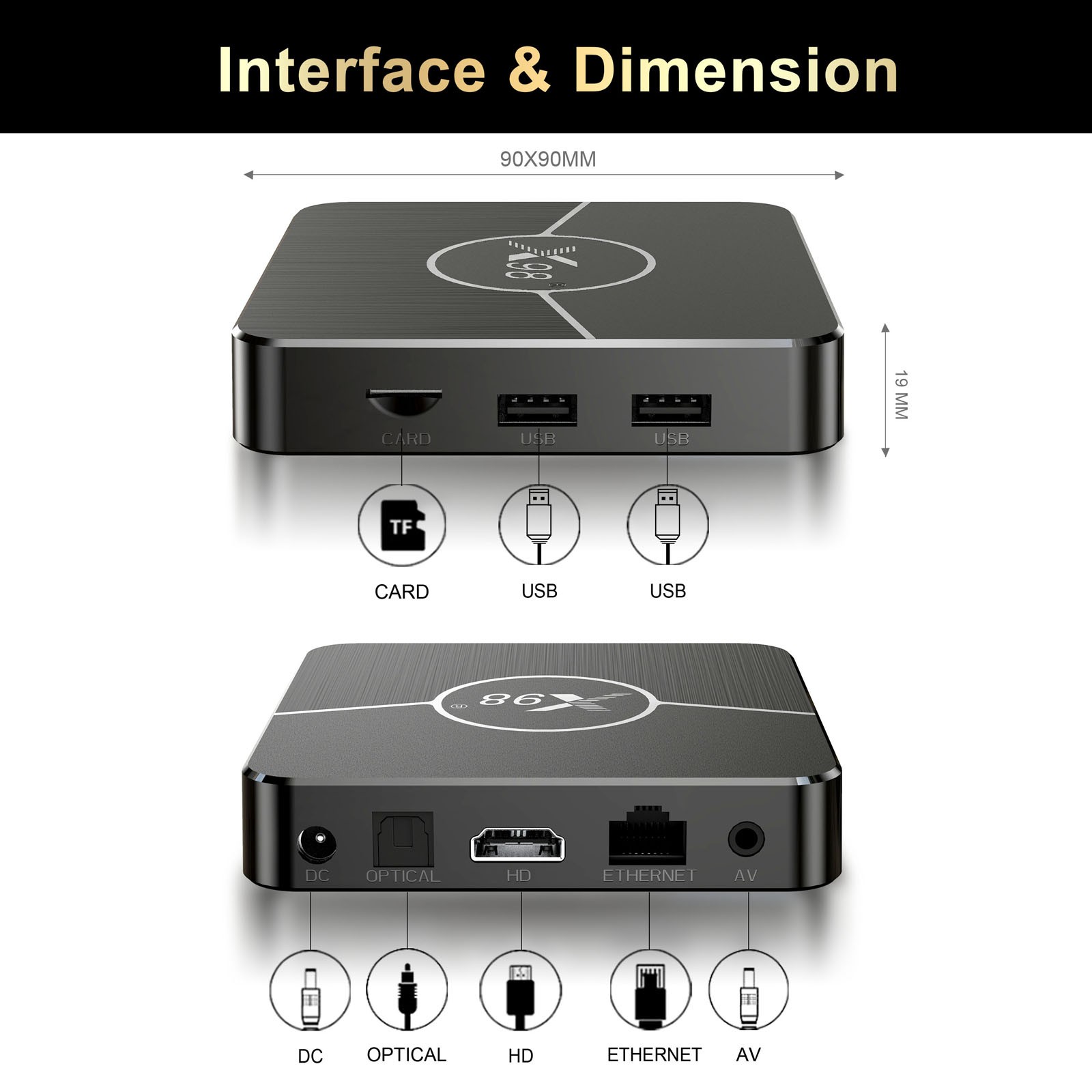 X98 Plus 11.0 Box Amlogic S905W2 UHD 4K Media Player 2.4G/ MMKY