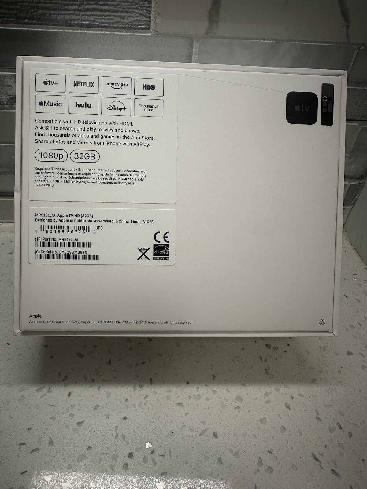 Apple TV 4K HDR 32 GB ~ EMPTY BOX ONLY