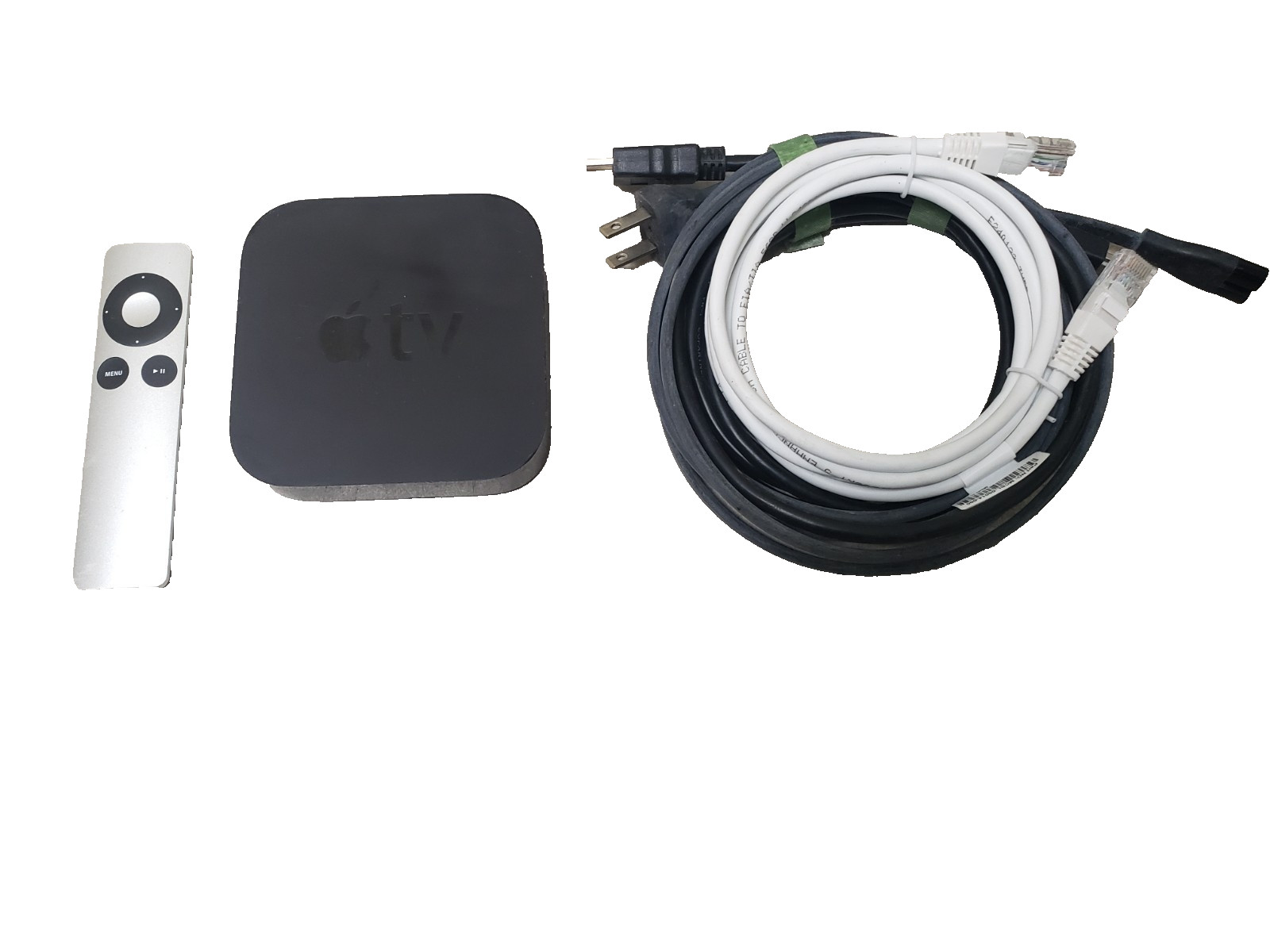 Apple TV 3rd Gen A1469 1080p Media Streamer Silver Remote Power TESTED