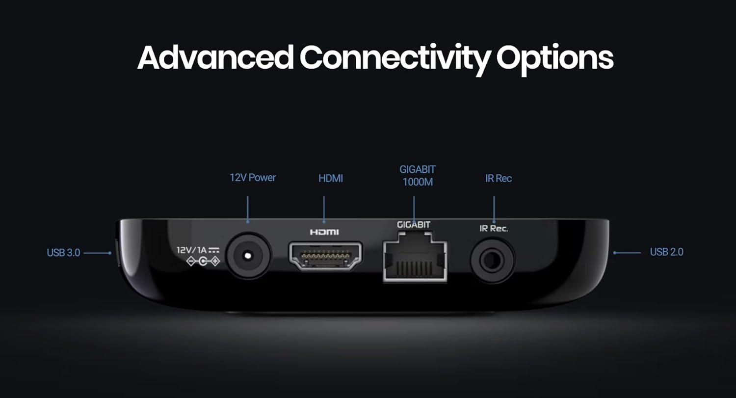 GTV 4K Media Streaming Box – Voice Remote, Dual-Band WiFi, 4K Ultra HD, Certifie