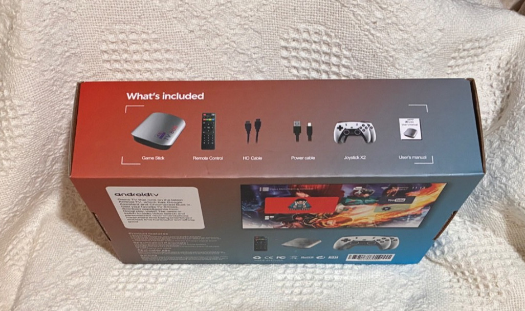 M77 Android TV Game Box 4K 8K HDR 5G w/ 2 Wireless Controllers New