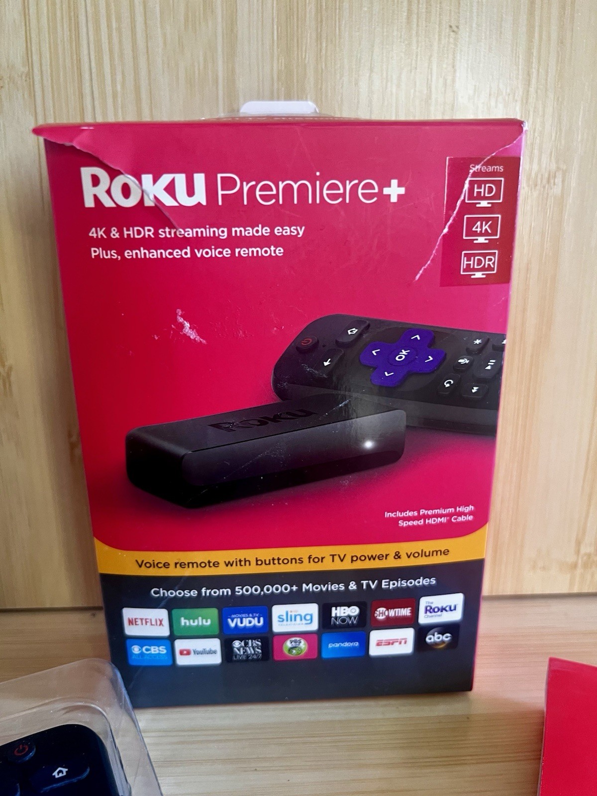 New Roku Premiere+ Digital Media Streamer with Voice Remote 4K/HDR/HD- 3921RW