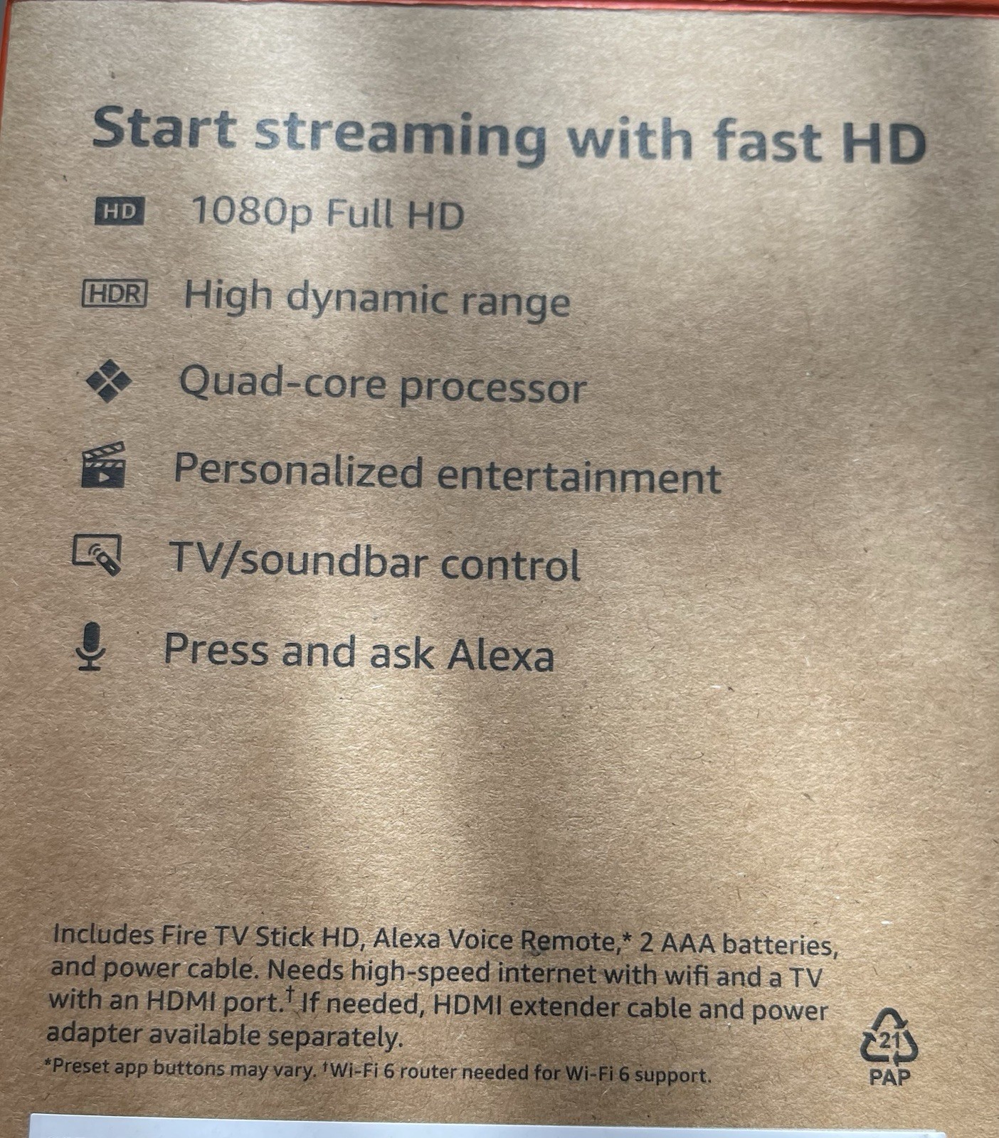 Amazon Fire Stick HD Digital Media Player – Black 1080P
