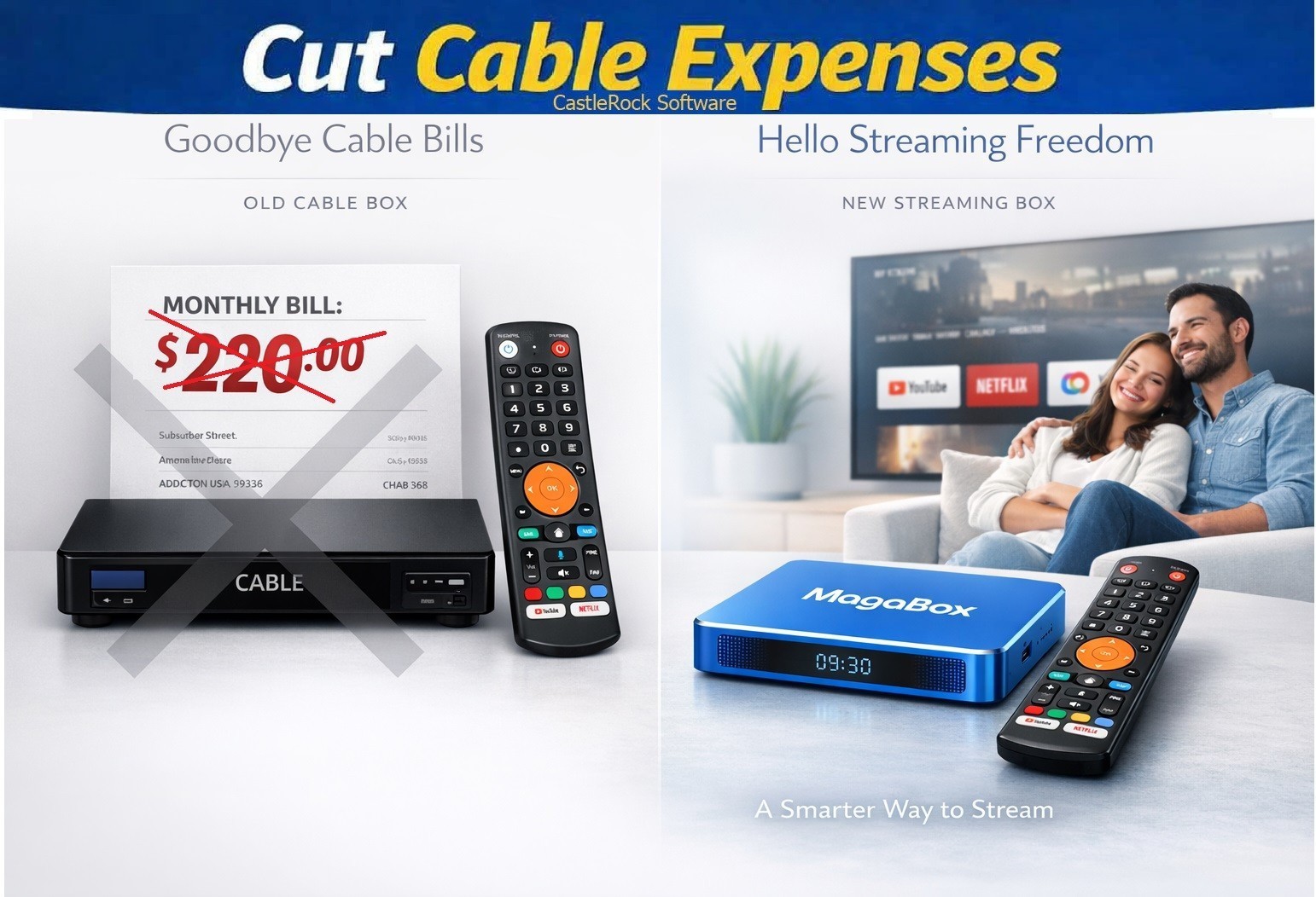 New 2026 Magabox MG5 MAX Media Player 8K UHD 4GB RAM 128G WiFi 6 Voice Remote