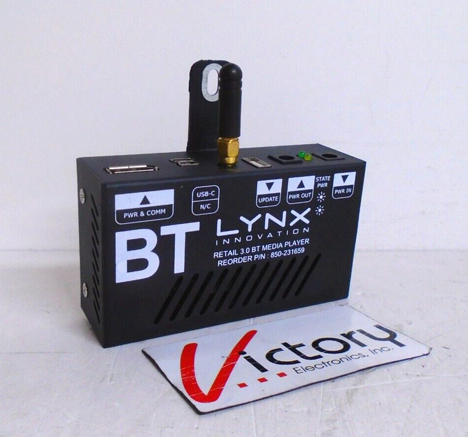 Used LYNX Innovation Retail 3.0 BT Media Player | 850-231659 | 12V – 4A Max