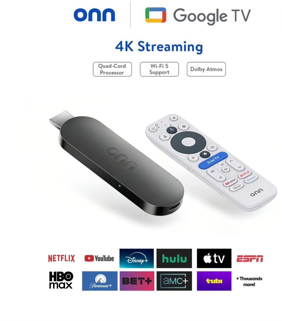 onn 4K Streaming Device, Google TV with Gemini (NEW 2026 Model) – Fast Streaming