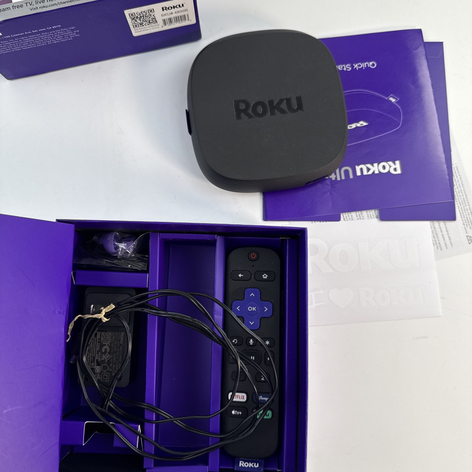 Roku Ultra 4800R 4K Streaming Media Player – Black