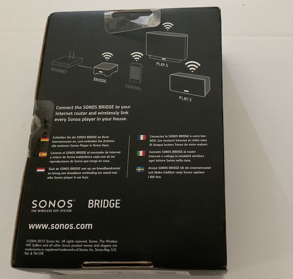 Sonos Bridge Bridgus1 Wireless HiFi System – White BRAND NEW!