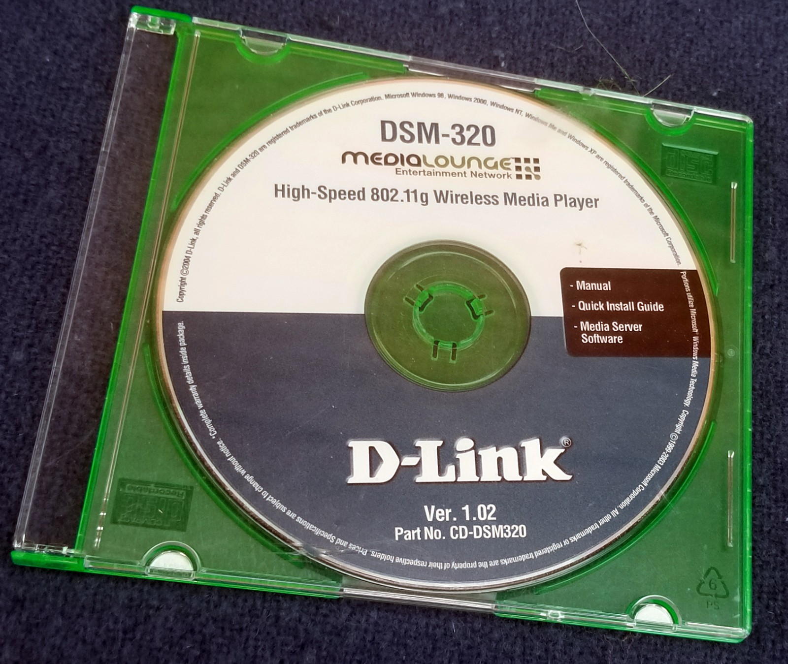 D-link Media Player Model DSM-320 Digital Media Streamer- Wireless