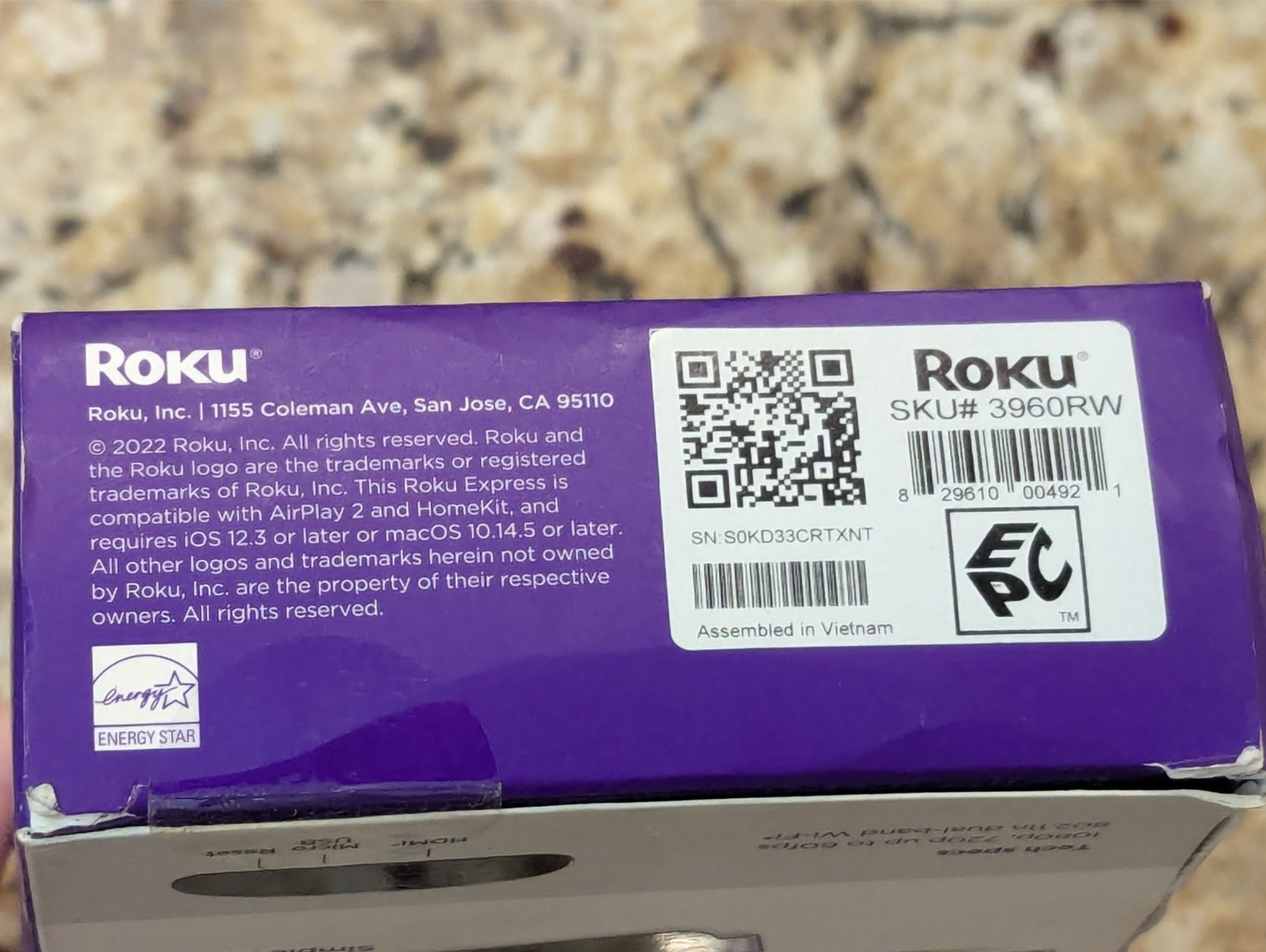 Roku Express HD Streaming Device Fast Wi-Fi Smooth Streaming 3960RW
