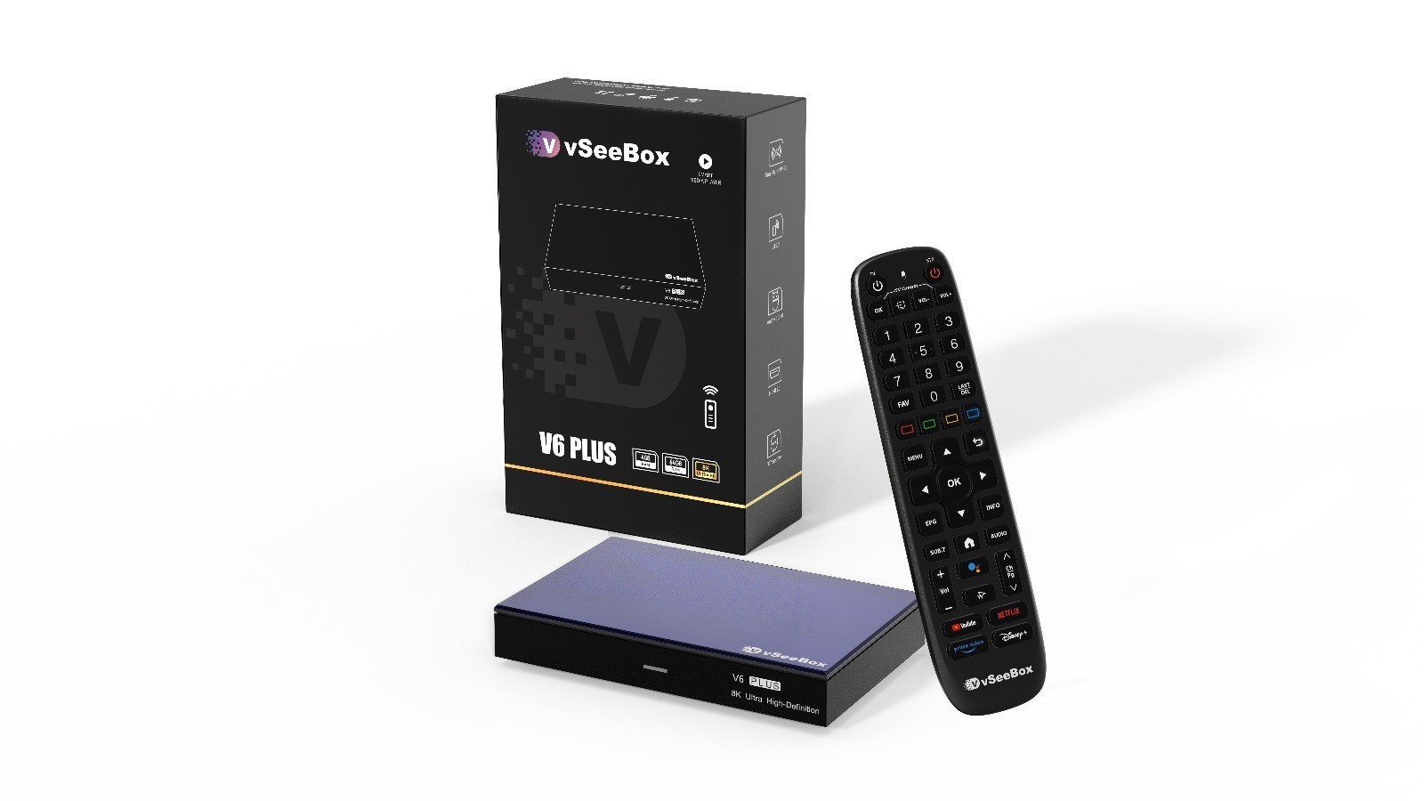 vSeeBox v6 plus Android 14 OS 2026 Model. AUTHORIZED DISTRIBUTOR