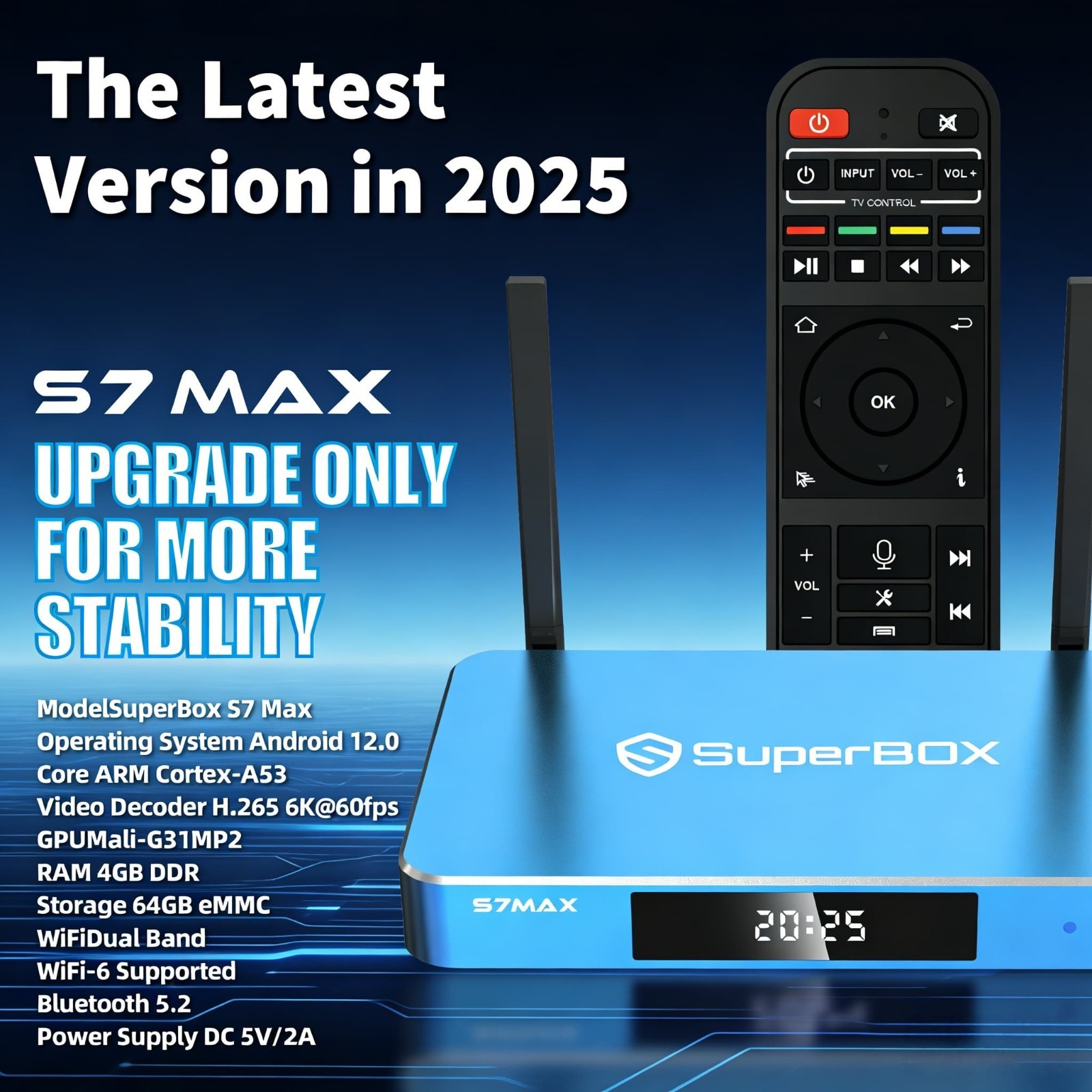 SUPERBOX S7 MAX 6K ANDROID TV BOX | WIFI 6 | USB-C | AUTHORIZED DEALER