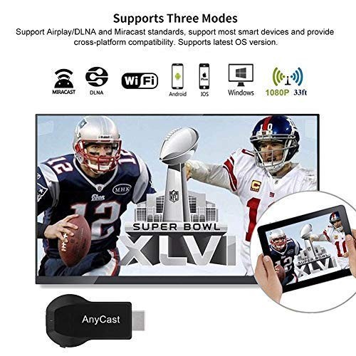 SmartSee Anycast HD Wireless Display Adapter WiFi 1080P Mobile Screen Black