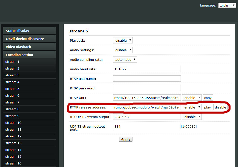 H.264 RTSP to RTMP & m3u8 stream converter and pusher for IPCamera to Webcasting