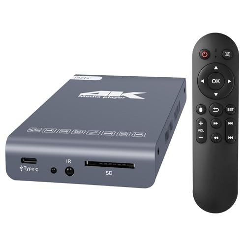 4K Ultra HD Digital Media Player & HDD Enclosure 2-in-1, MP4 Video Player, HDMI/