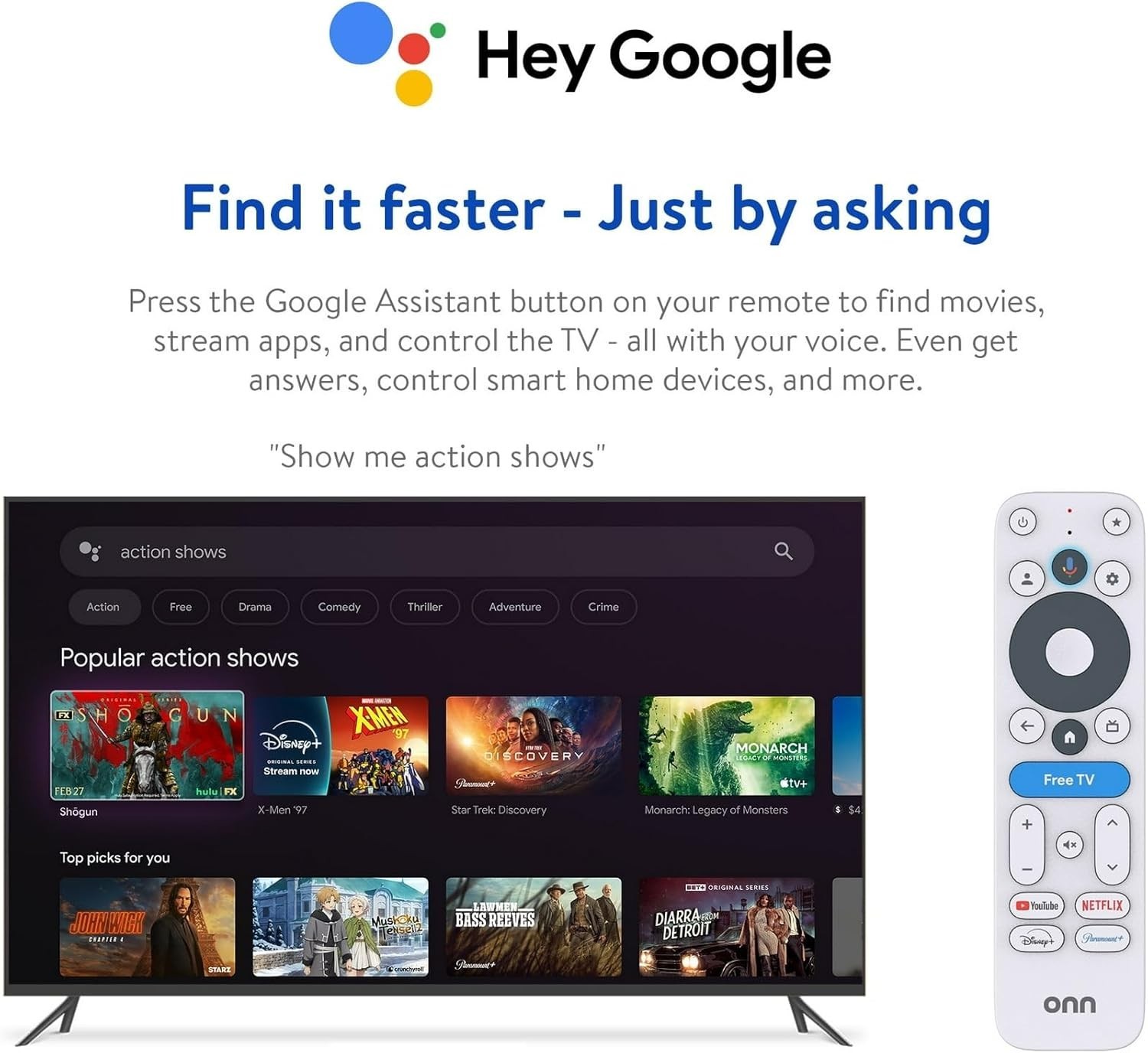 onn 4K Pro Streaming Device, Google TV with Gemini* – Ultra-Fast Streaming,