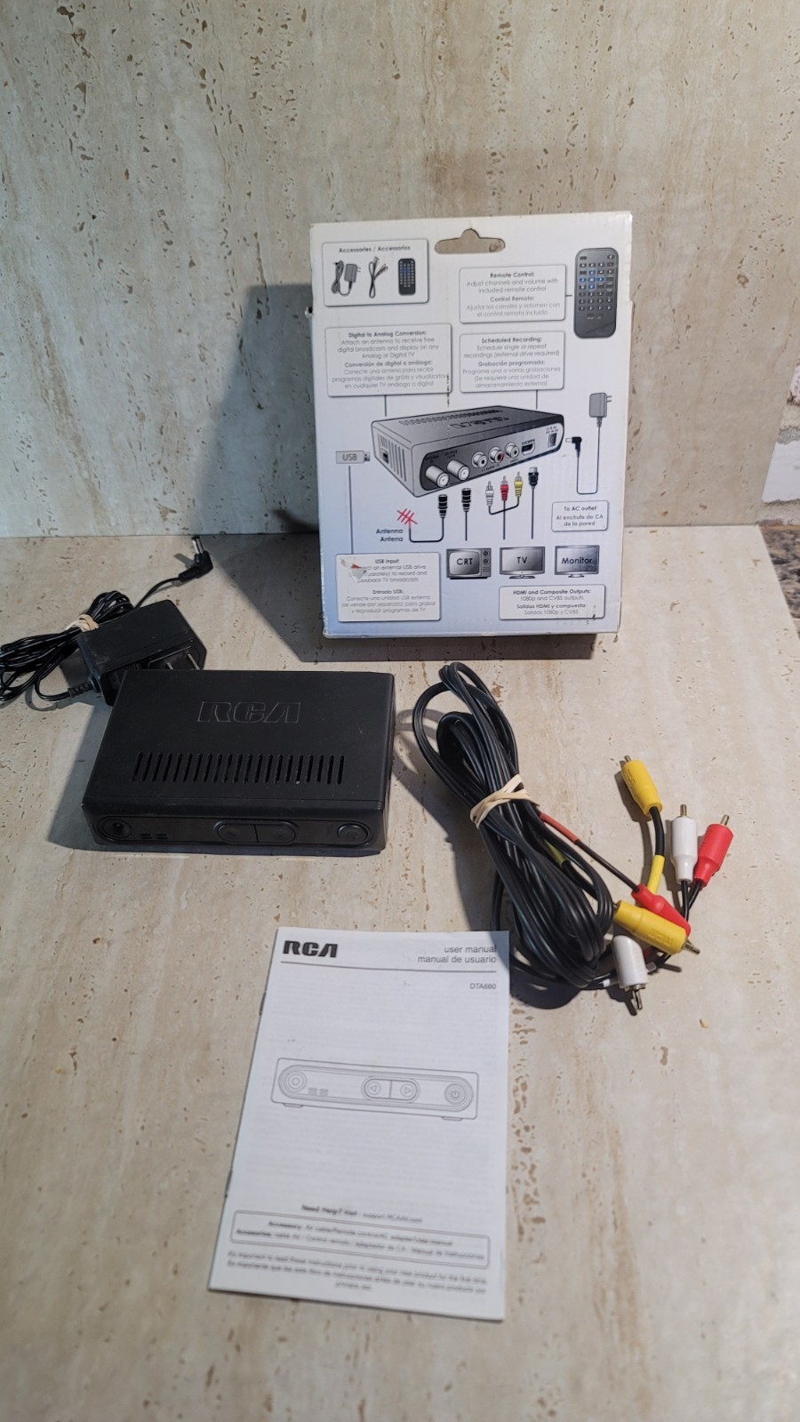 RCA DTA880 Digital TV Converter & Recorder HDMI 1080p & Cables – “NO REMOTE “