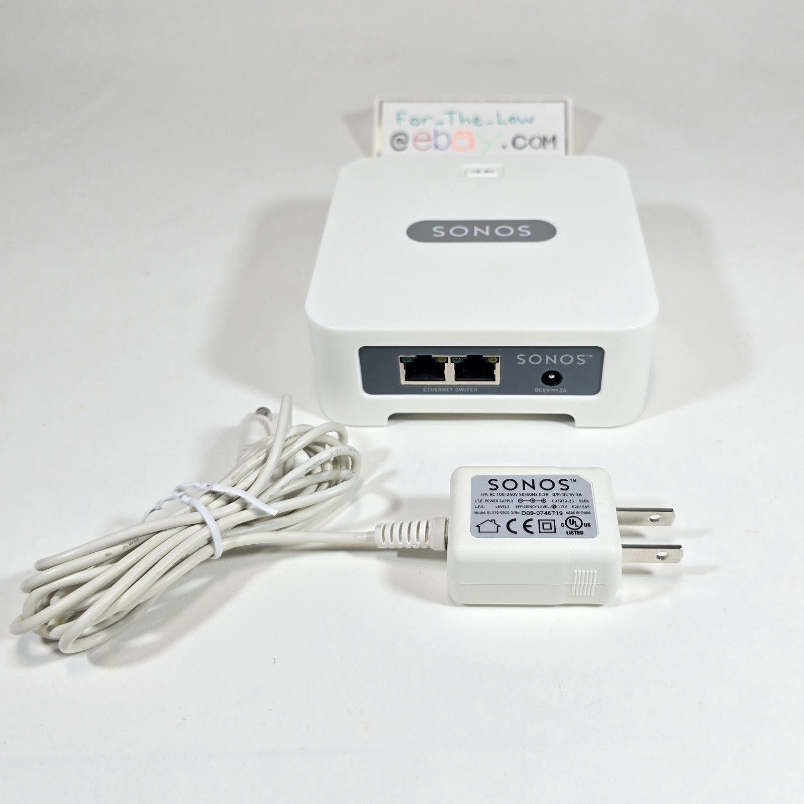 Sonos BRIDGE ‘Wireless Network Adapter’ wirh OEM Power Cord – TESTED & WORKS 💯%