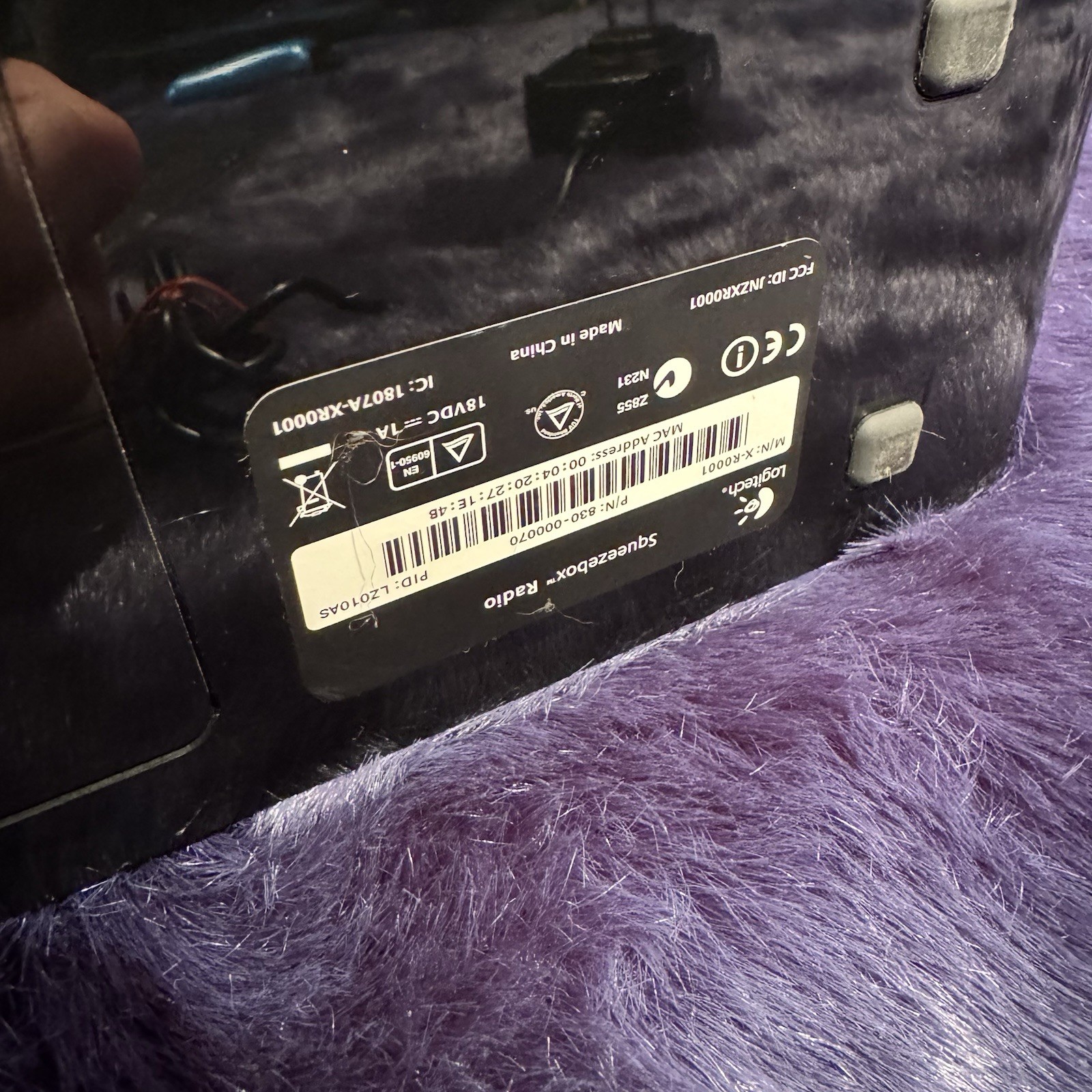 Logitech Squeezebox Smart Radio X-R0001 Black Wi Fi Internet Music Streamer EUC