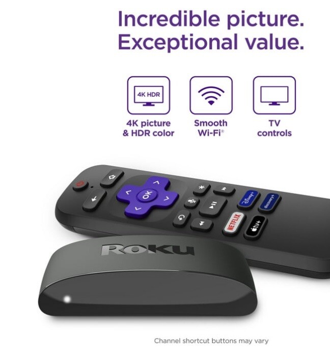 Roku Express 4K+ Streaming Player – 3941RW (Black)