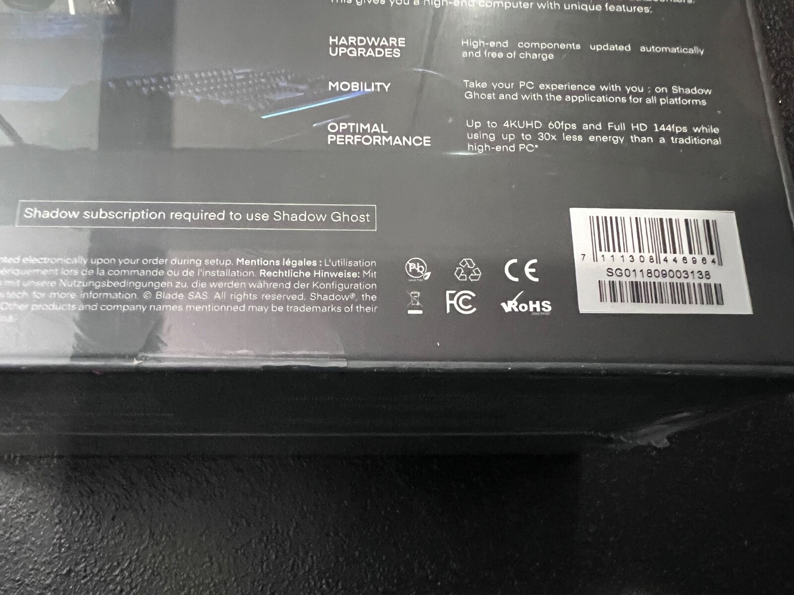 Discontinued – New Sealed Shadow Ghost High End Gaming PC Streaming Game Box