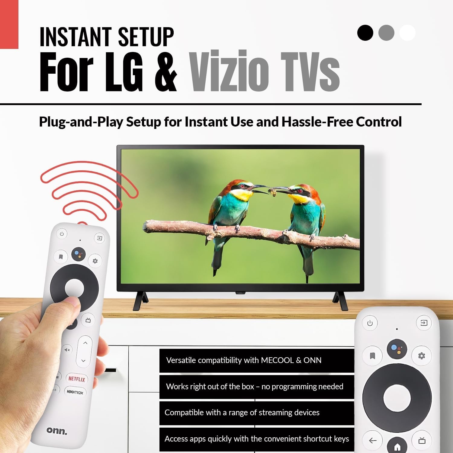 Ergonomic MECOOL KM2 Remote Control for Seamless 2K FHD & 4K UHD Streaming