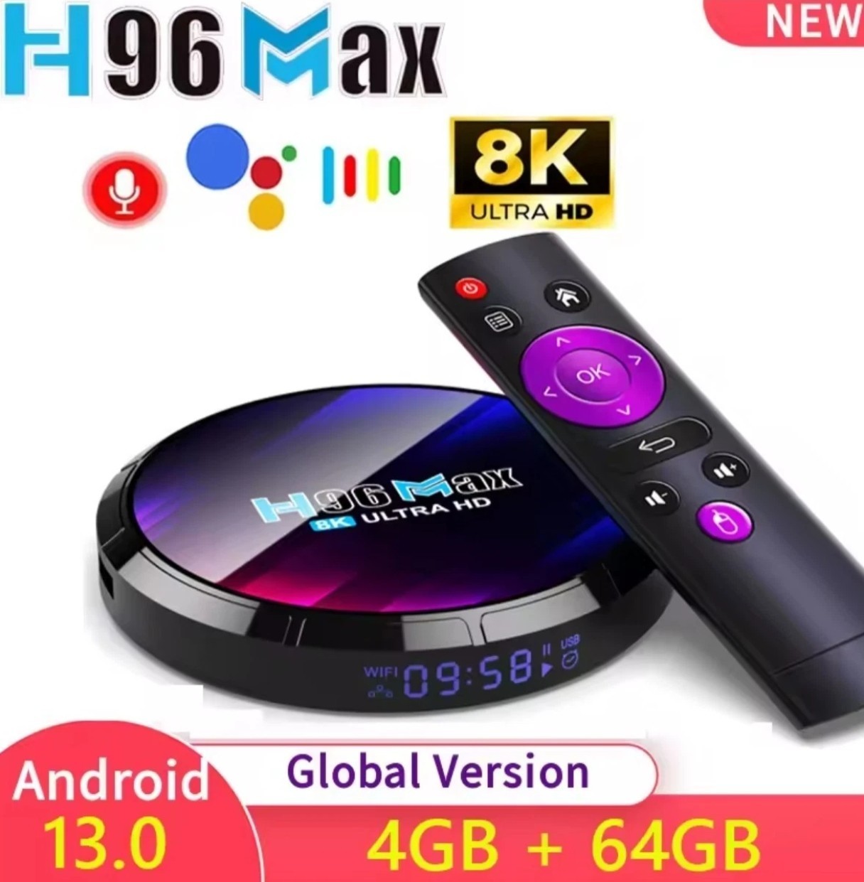 Android 8K TV Box 16GB Wi-Fi HDMI USB Streaming Device