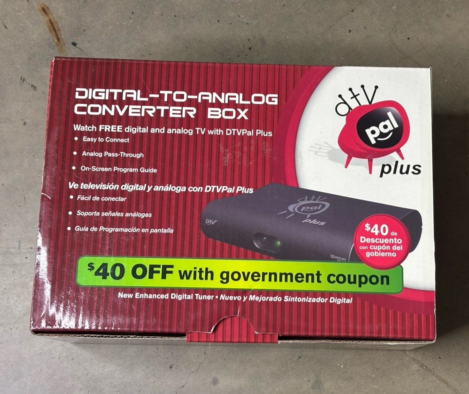 New Open Box DTV PAL Plus Receiver Digital Analog Converter Enhanced Tun