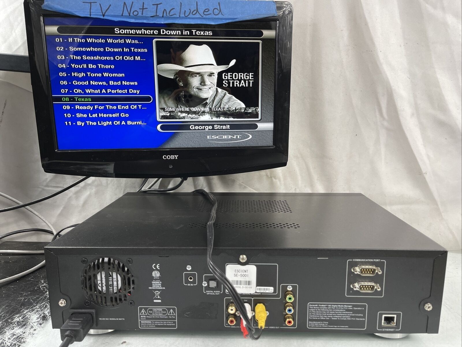 Escient Fireball SE-500i Music Manager 500GB HDD Internet Radio Extremely Rare