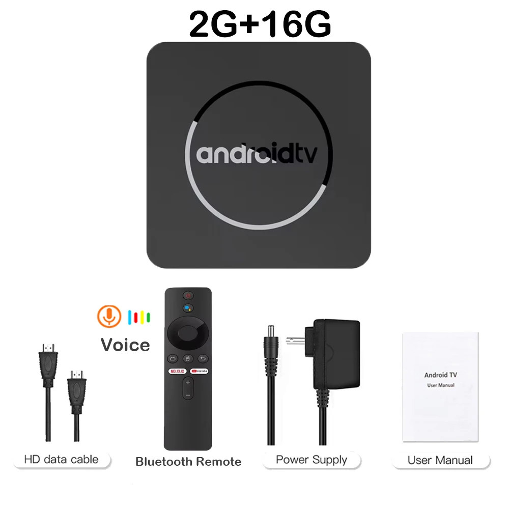 Android TV Box Q10 Android 14 Dual Wifi 2.4G&5G Google Voice Ram 4GB 8GB Rom 64G