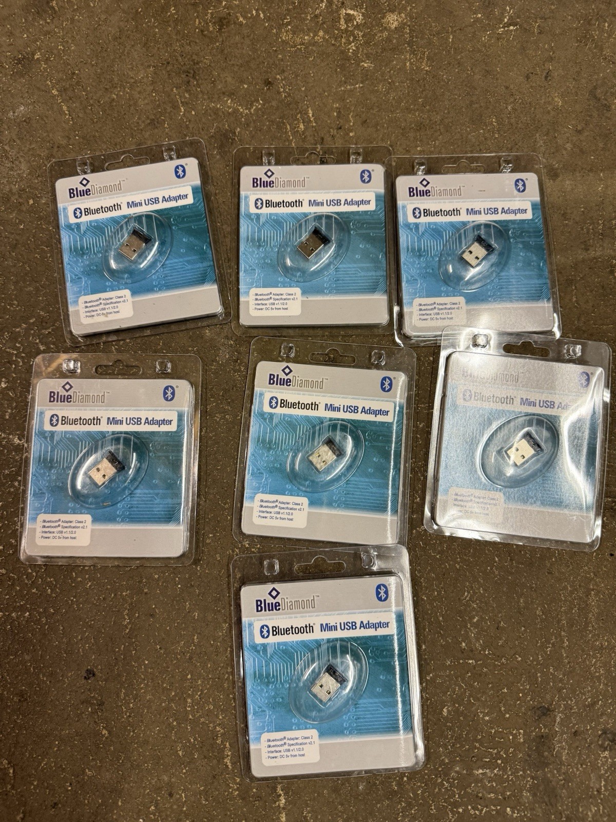 Bluetooth Mini USB Adapter Blue Diamond Class 2 Spec v 2.1 USB v1. 1/2.0