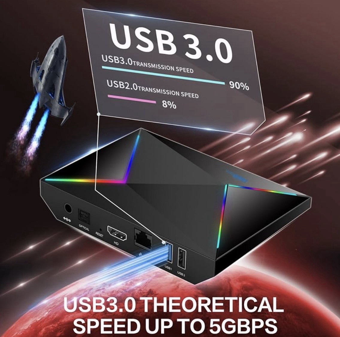 Android TV Box 14.0,R69PLUS 4GB RAM 32GB ROM Android 14 Box,Cpu Allwinner H728 &