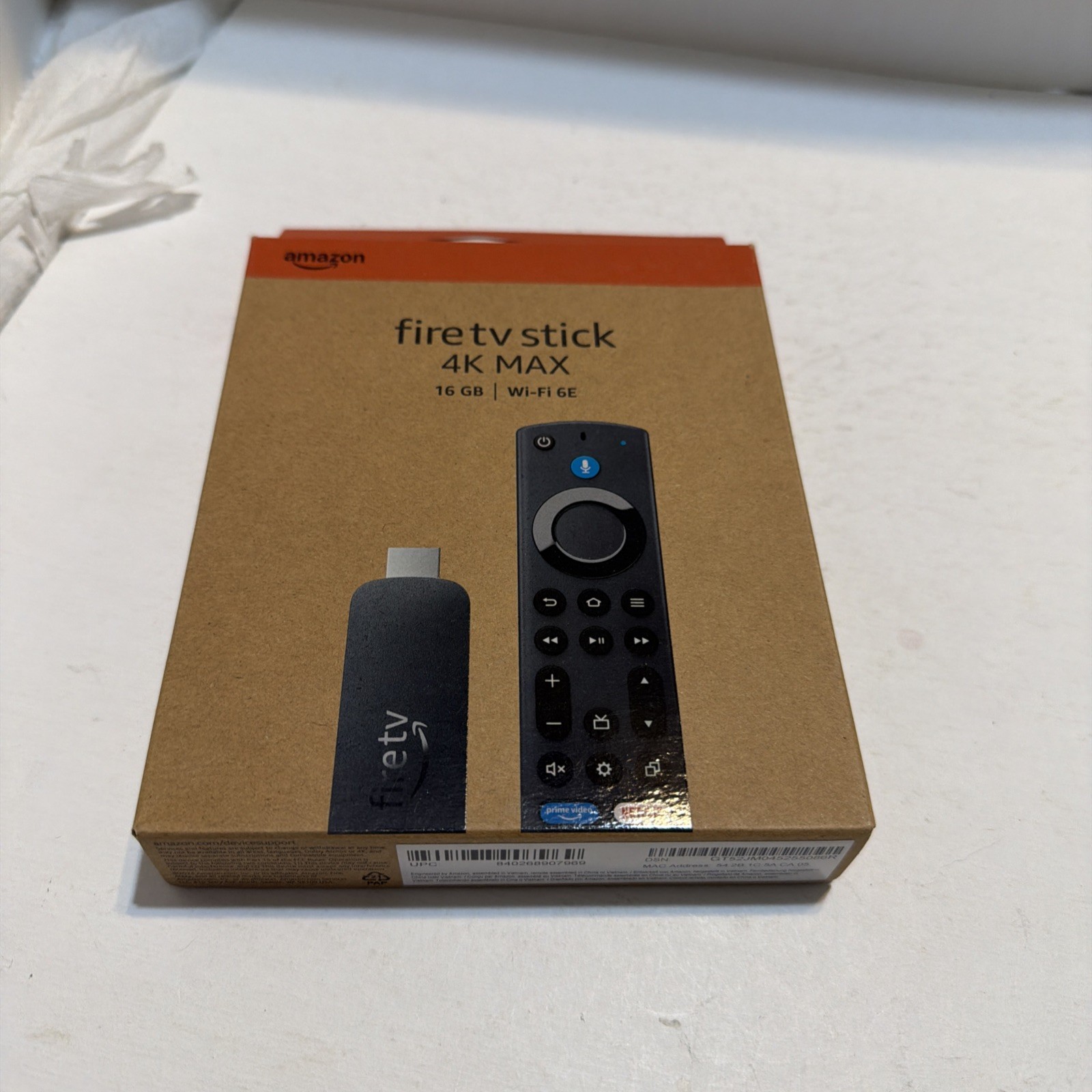 New Amazon Fire TV Stick 4K MAX Ultra HD HDR Streaming Media Player Wi-Fi 6E 16G
