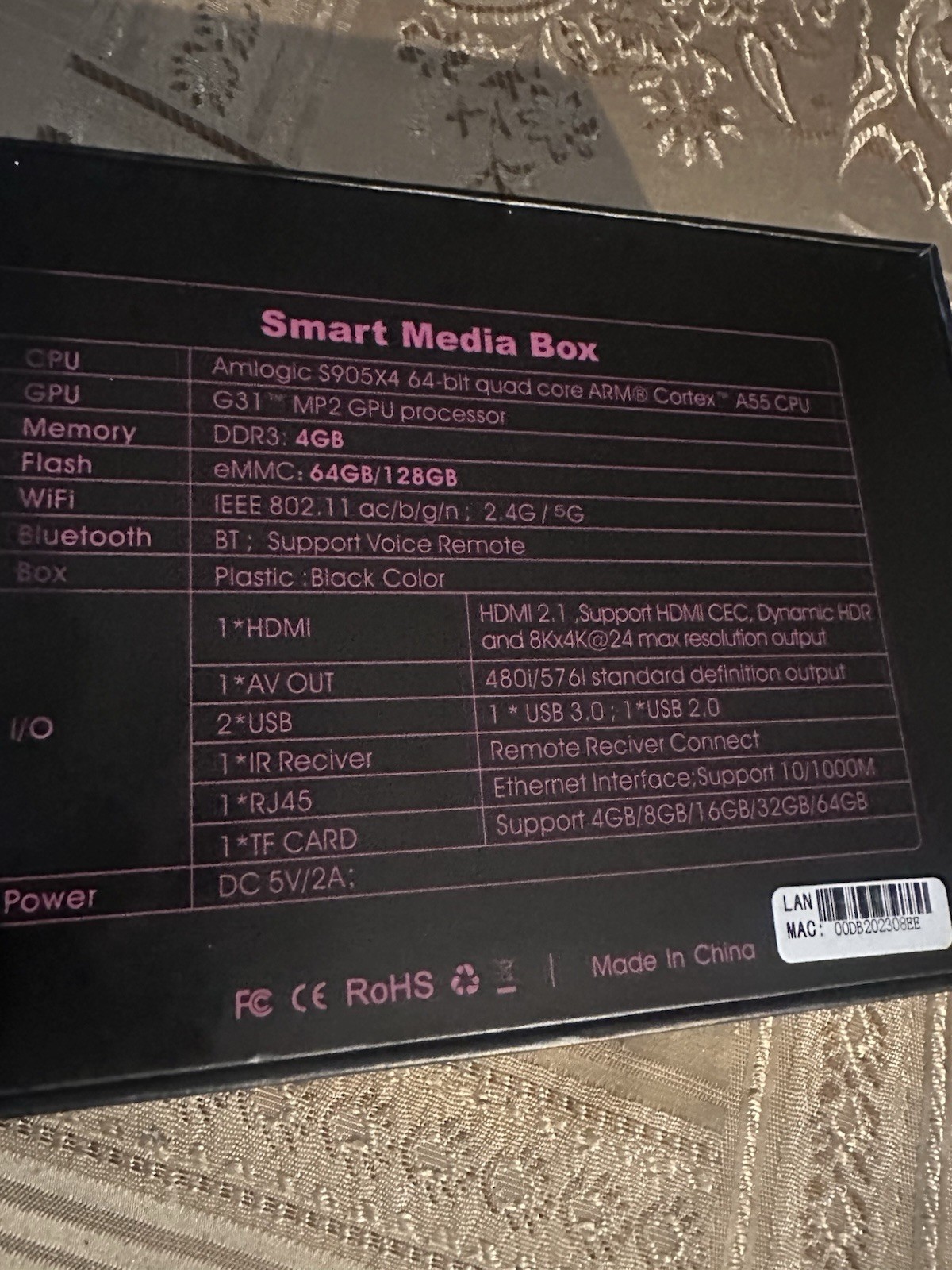 Tanggula X5 2023 Android 11 TV Box, 4GB RAM W/ Remote READ DESCRIPTION First