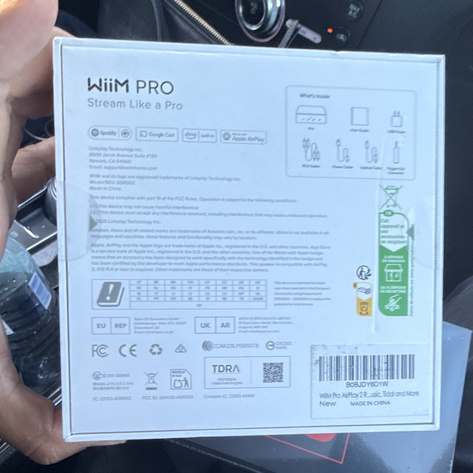 WiiM Pro Hi-Res Audio Streamer w/ AirPlay Wi-Fi Black Optical/Coax Out