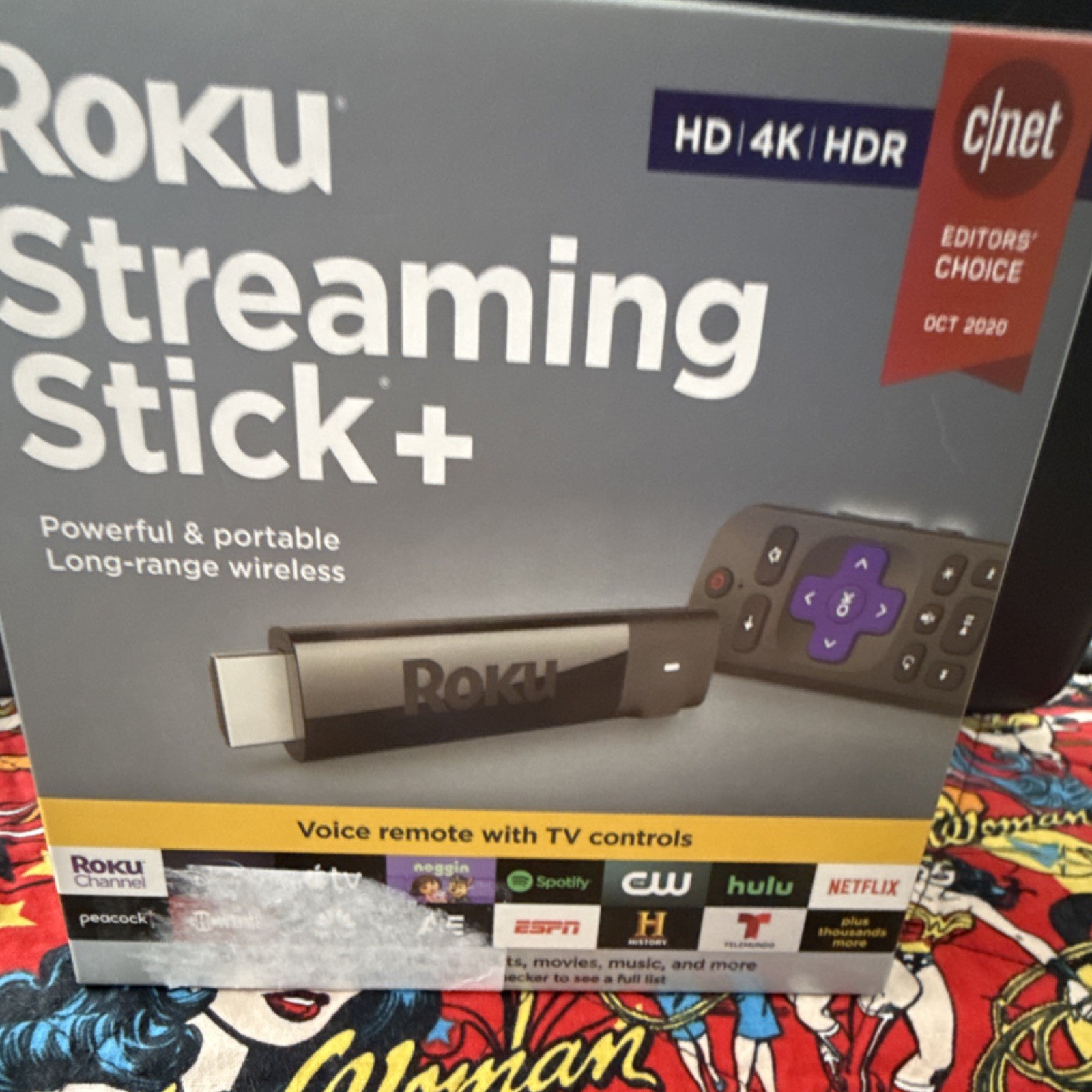 Roku Streaming Stick+ HD 4K HDR Wi-Fi HDMI Voice Remote Long-range Wireless
