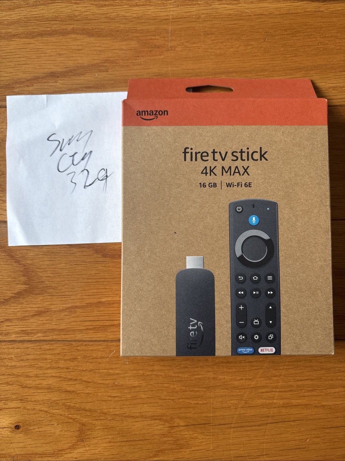 AMAZON FIRE TV Stick 4K MAX, Wi-Fi 6E 2.0 GHz, 16GB ALEXA Voice Remote Enhanced