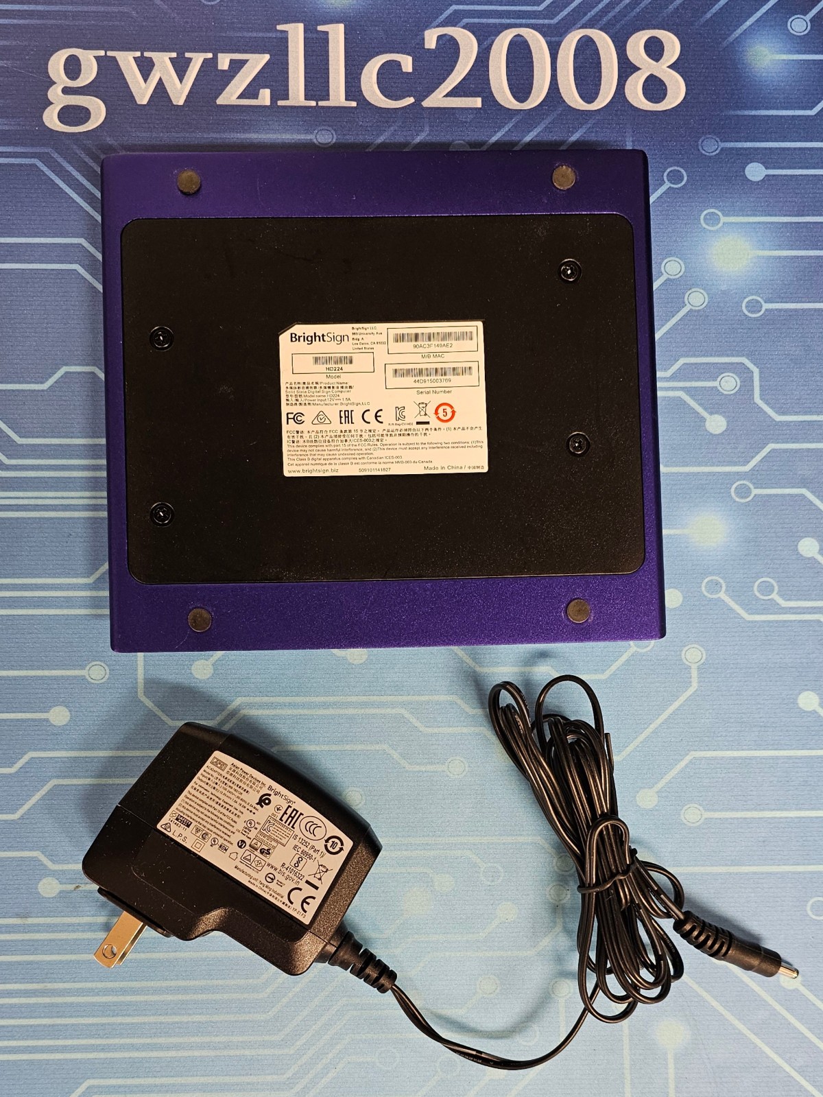 Brightsign HD224 4K Full HD Digital Signage Media Player – Standard I/O 4K60p