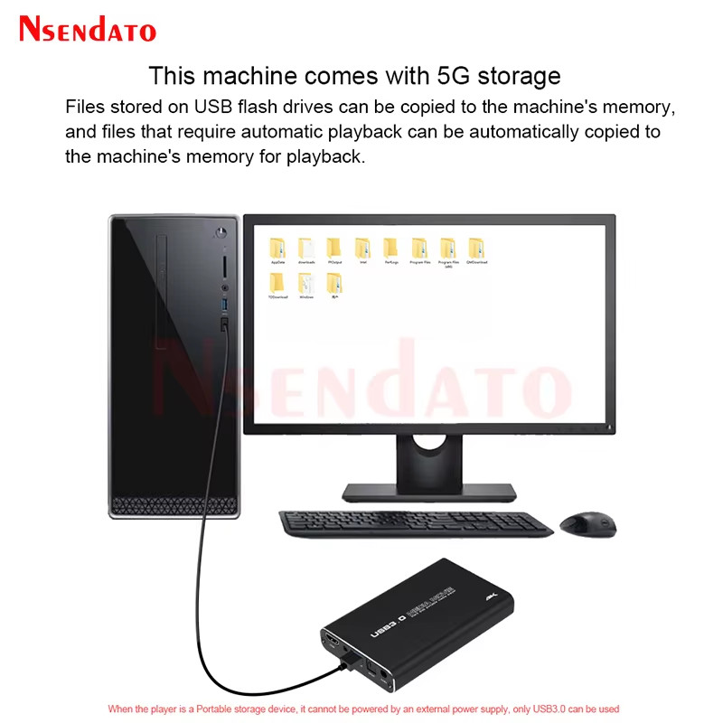 4K Full HD H.265 MKV USD3.0 HDD Media Player Center with Auto Play For USB OTG S