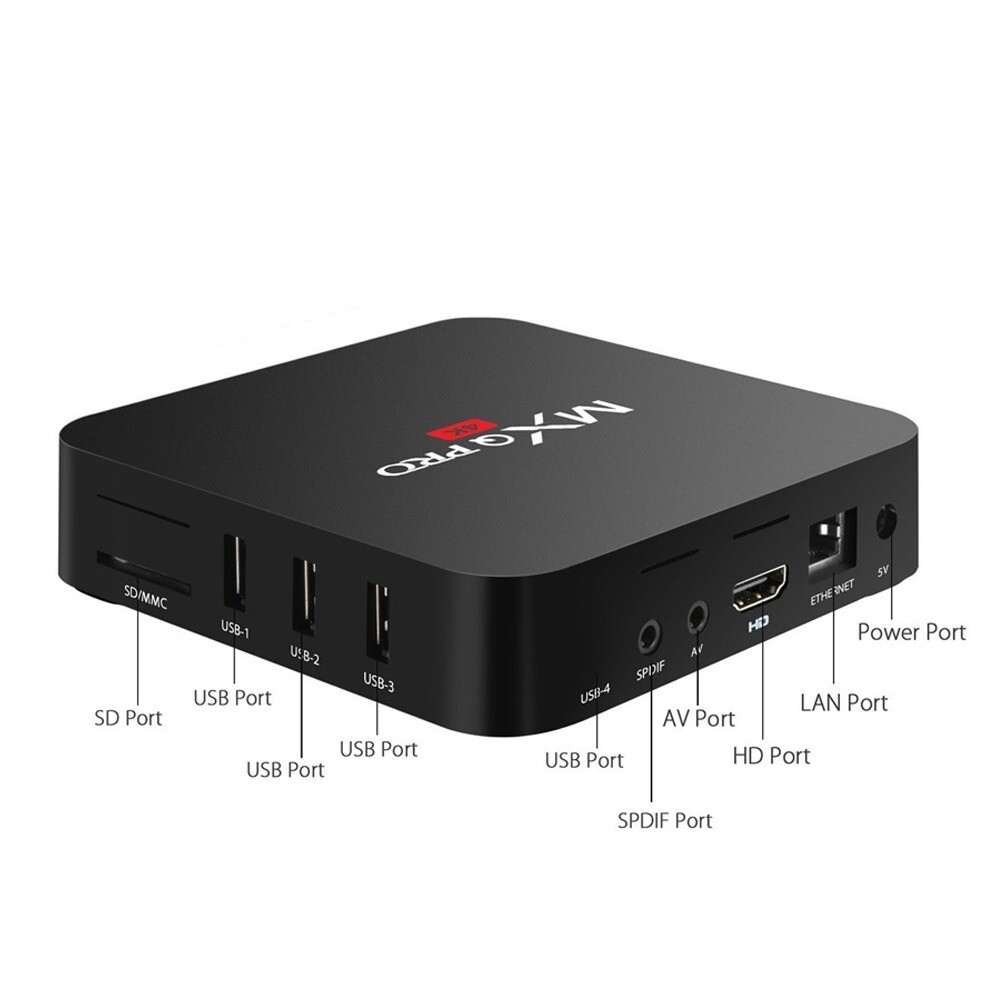 MXQ Pro 4K Android TV Box 7.1 Smart TV Box WiFi Quad Core 3D Media Player