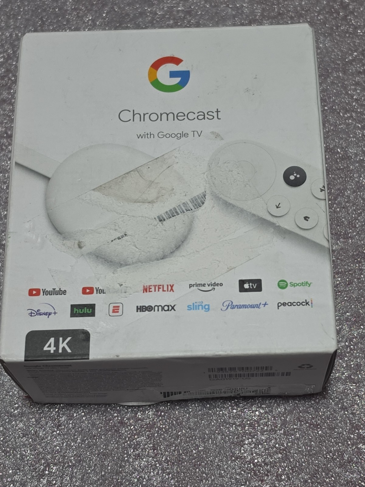 Google Chromecast TV 4K Streaming Device GA01919-US