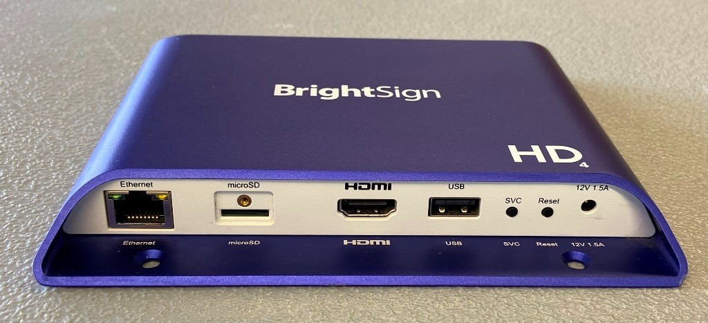 BrightSign HD1024 Expanded I/O Digital Signage Media Player, H.265, 4K/Full HD