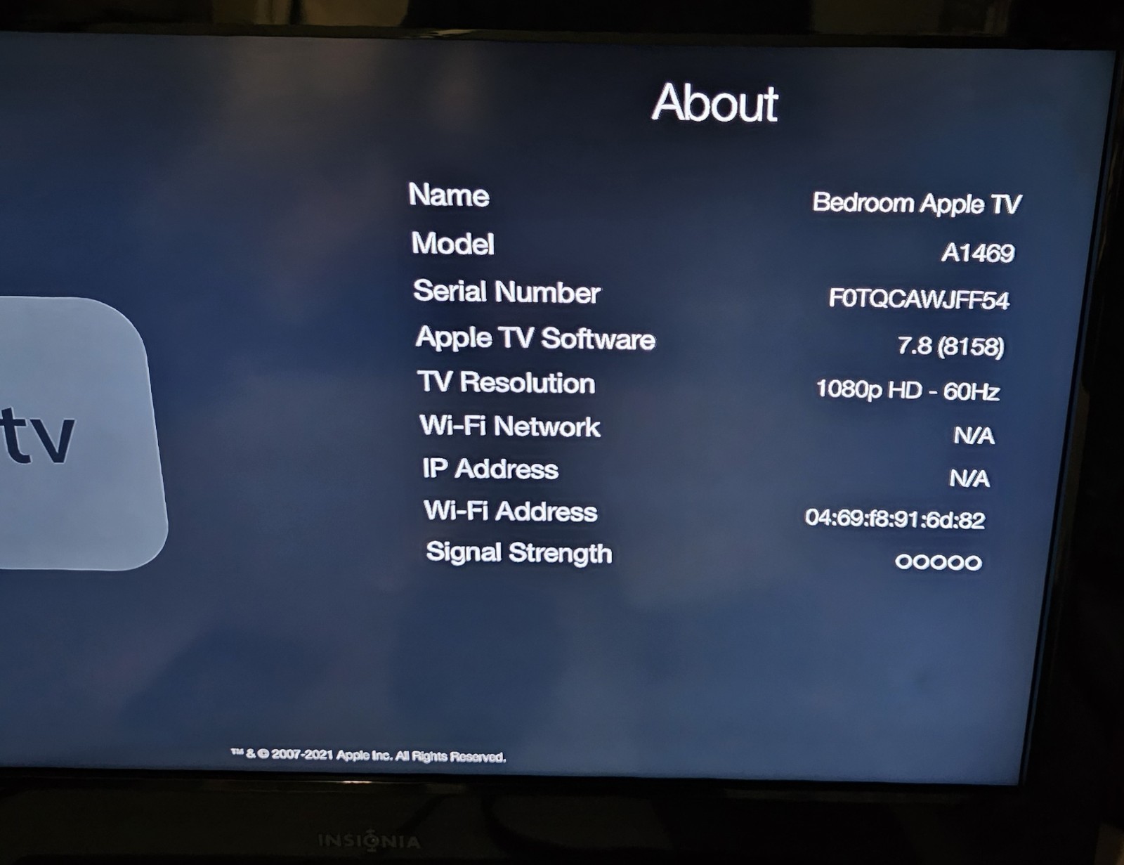Apple TV 3rd Generation A1469