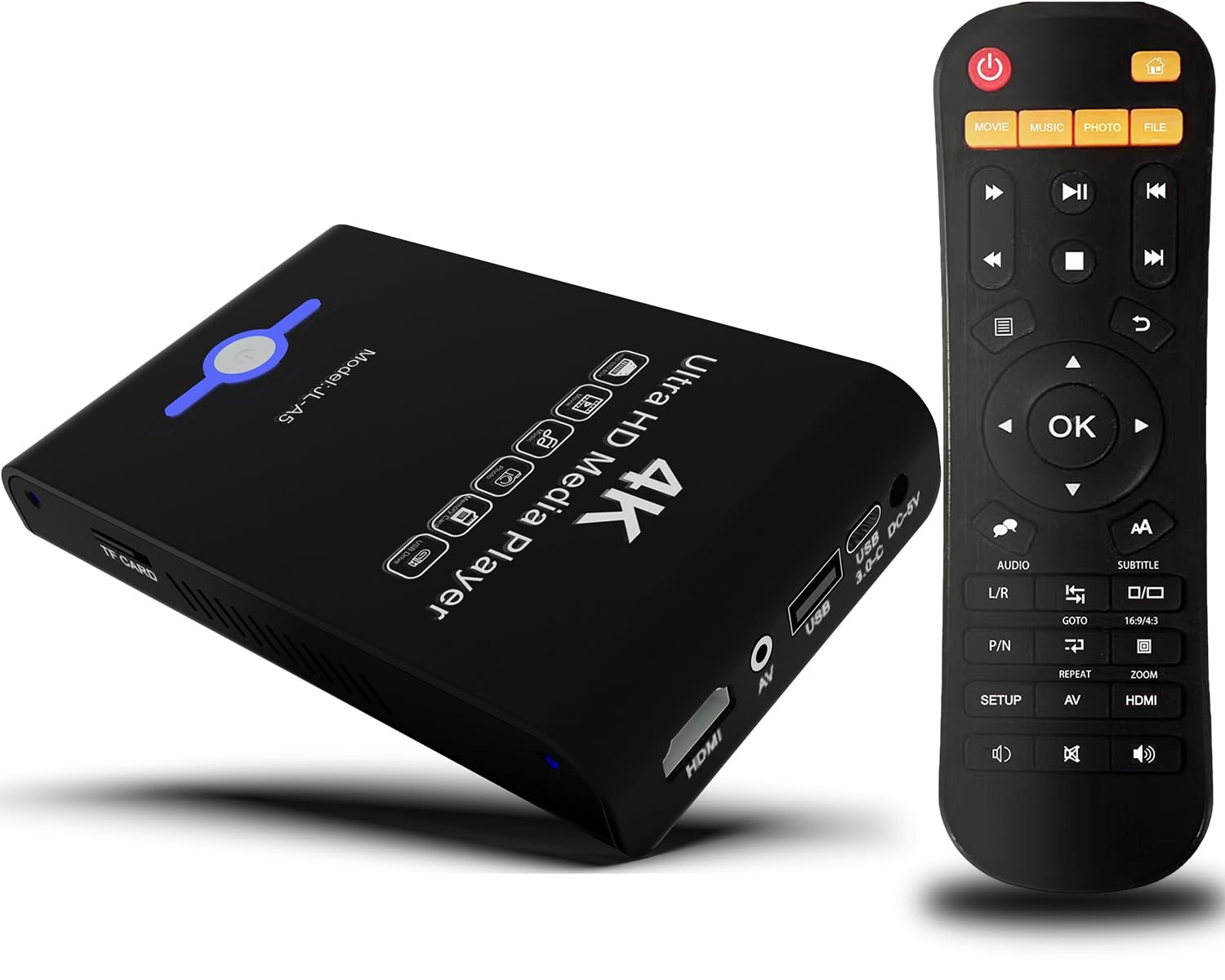 4K Ultra HD Media Player & HDD Enclosure 2-in-1,Digital Signage, Play H.265/H…