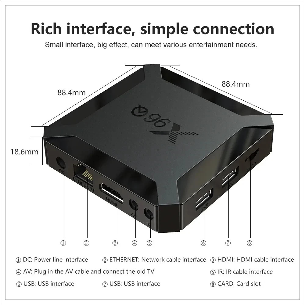 Android 10.0 Smart TV BOX H313 Quad Core TVBOX 2GB 16GB 4K 2.4G Wifi Set up Fast