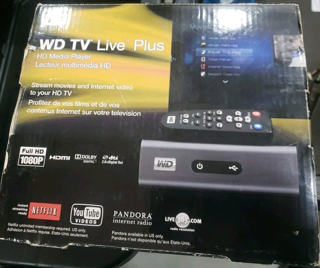 Western Digital WDBAAN0000NBK WD TV Live Plus HD Media Player