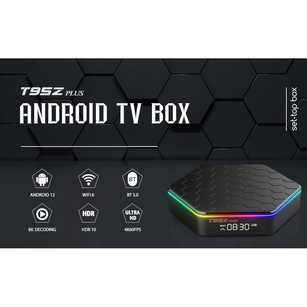 12.0 TV Box T95ZPLUS-H618 Quadcore-A53 Box 2.4G/5G Dual WI XVAC