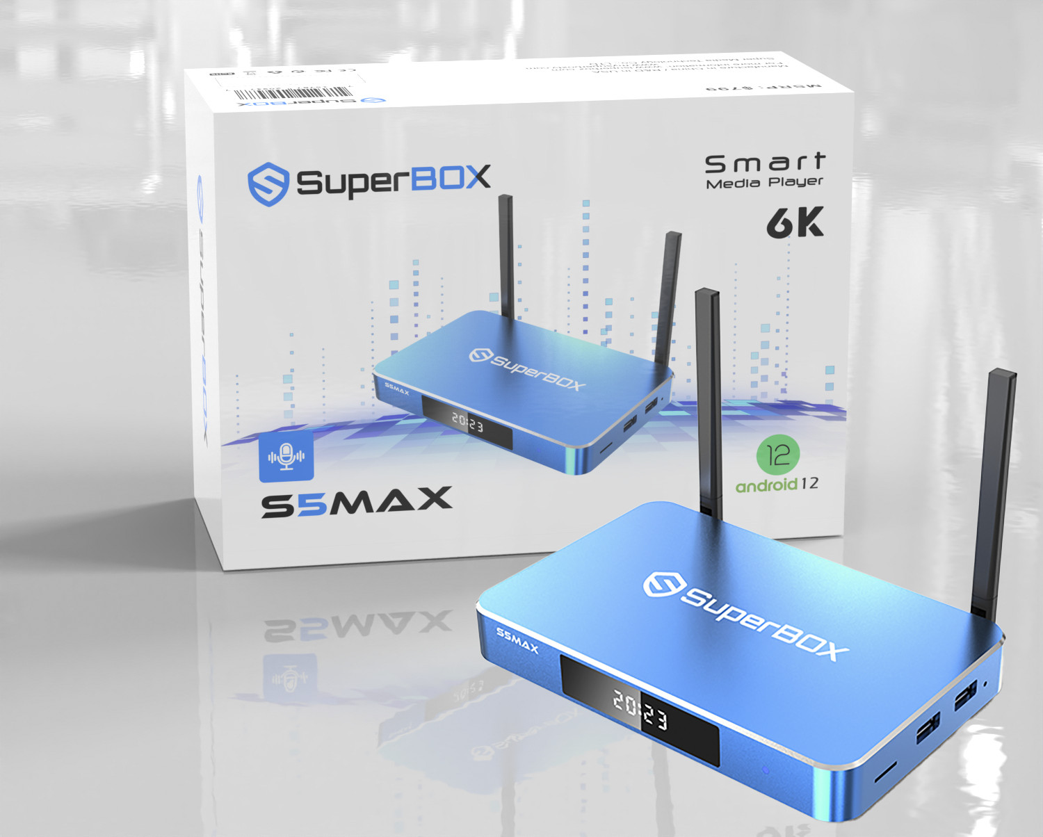Superbox S5 Max 6k w Voice remote 80 Watt 33.5″ Sound Bar iN STOCK