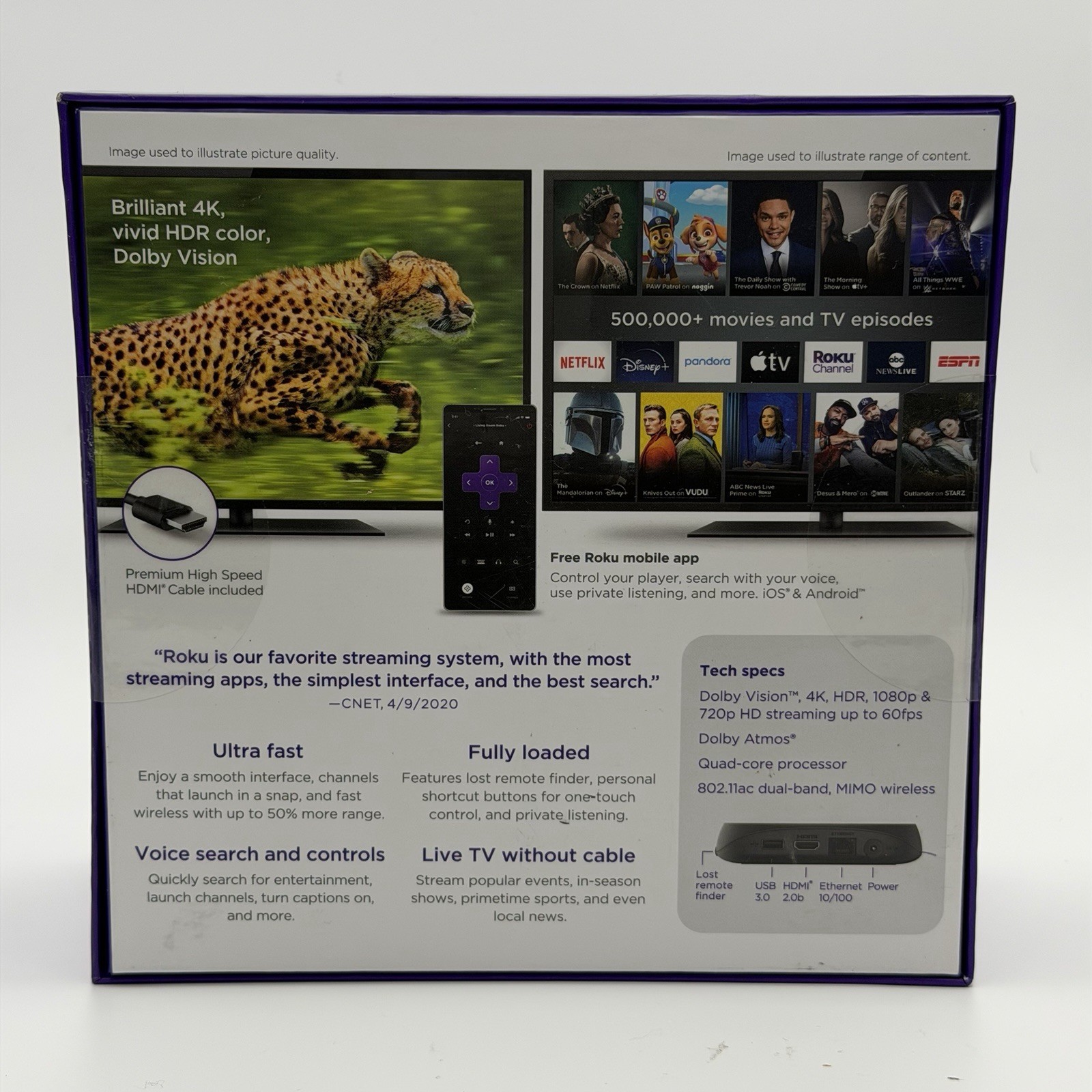 Roku Ultra 4800R 4K HDR Streaming Player – NEW